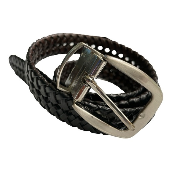 Braided Reversible Belt size M Black and Brown - Picture 1 of 10